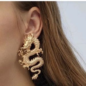 LOVISA Dragon Drop Down Stud Earrings